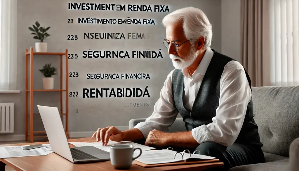 idoso fazendo sua opção de investimento