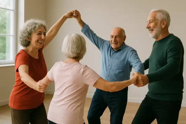 Idosos dançando Dança de Roda